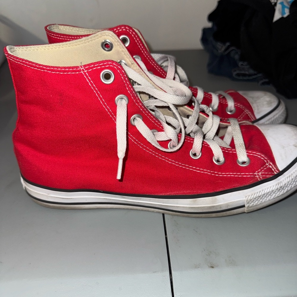 Converse Red High-Top Sneakers